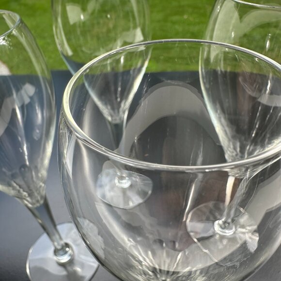 #9158 VINTAGE CUT STEM CHAMPANGE / TULIP SET OF 4 EA NO CHIPS - Picture 3 of 9